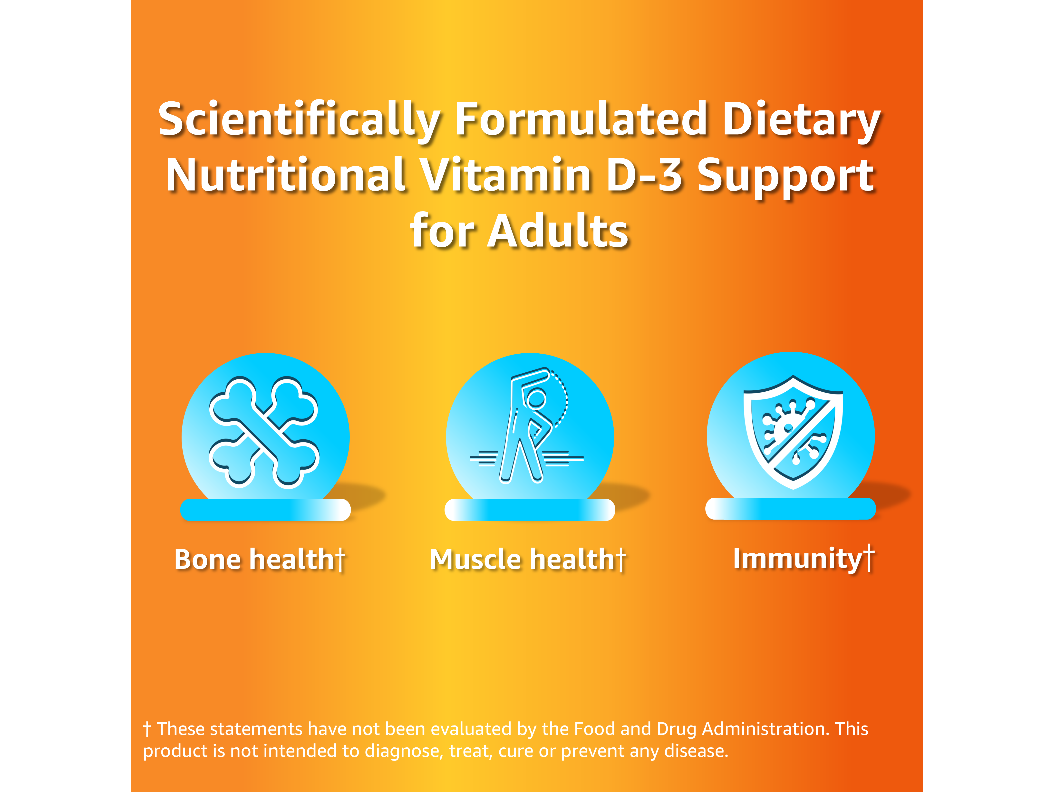 Vitamin D3 2000 IU (50 mcg) Gummy Per Serving for Adults